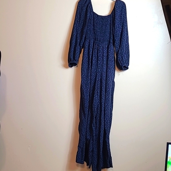 Madewell Lucie Tie-Back Long-Sleeve Jumpsuit in Carmine Floral S 2